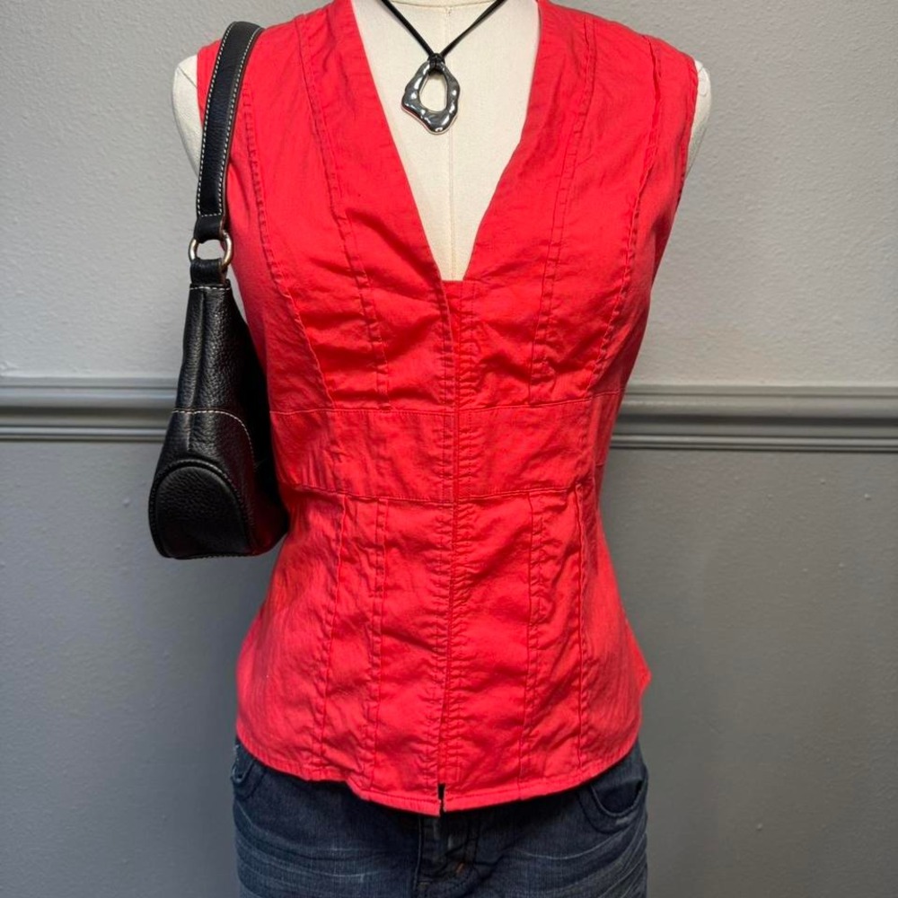 Y2K Office Siren Red vest tank